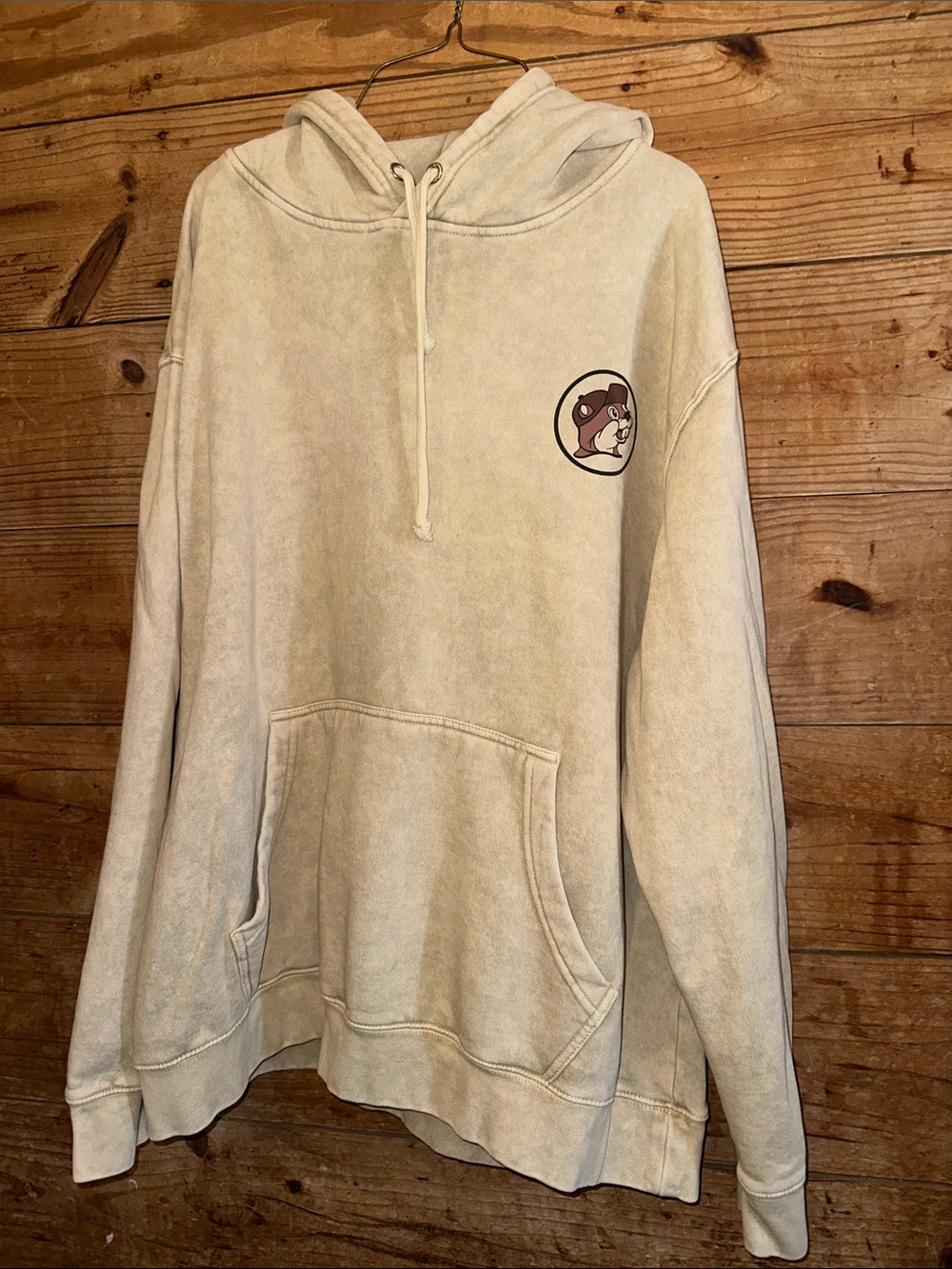 Buc-ee's tan mineral wash hoodie